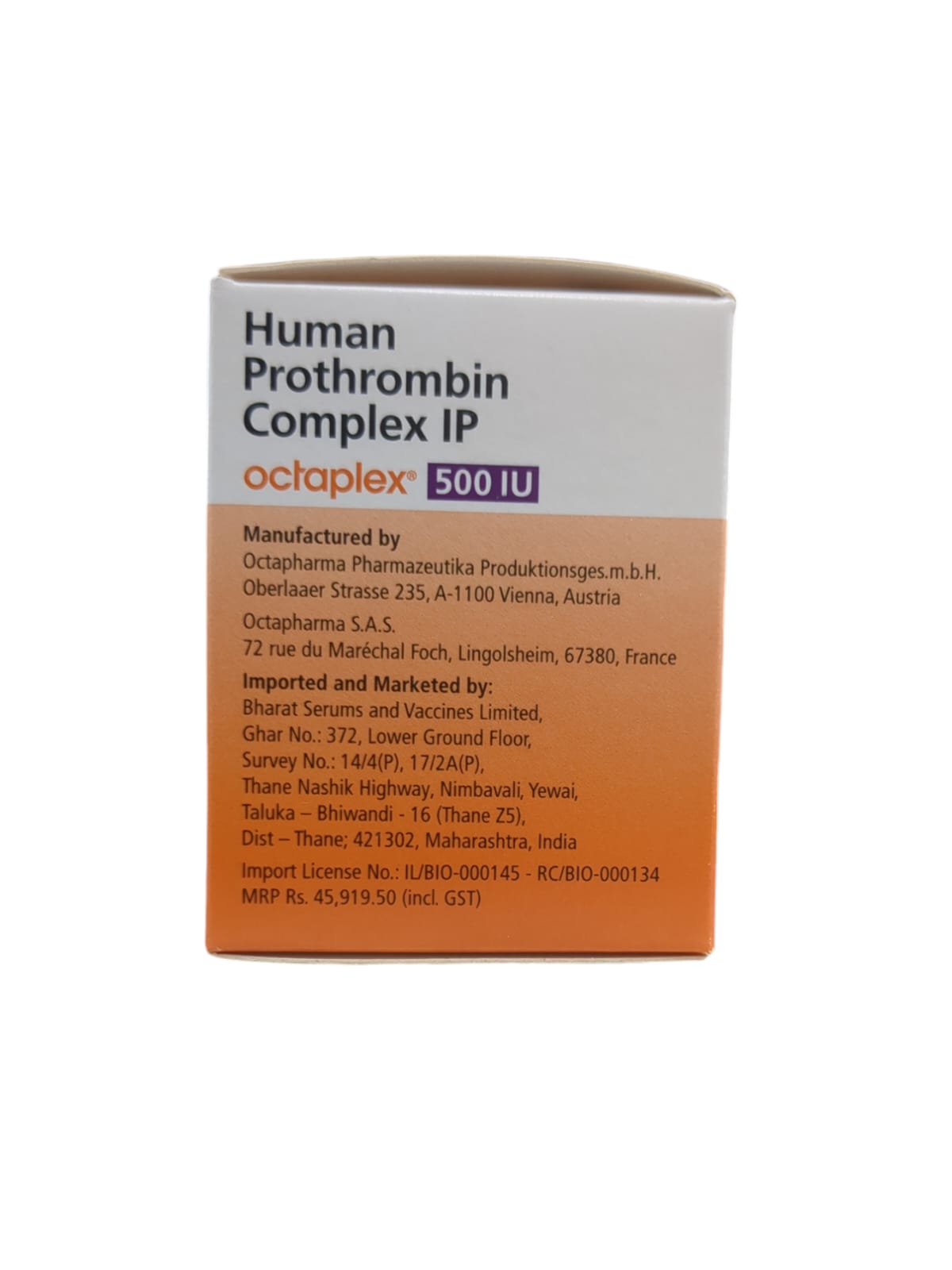 Octaplex 500IU Injection
